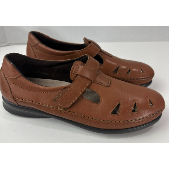 SAS Tripad Comfort Soft Step Leather Roamer Shoes Chestnut Brown Size 10 - Picture 14 of 16
